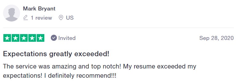 Resume Writer Direct TrustPilot Review