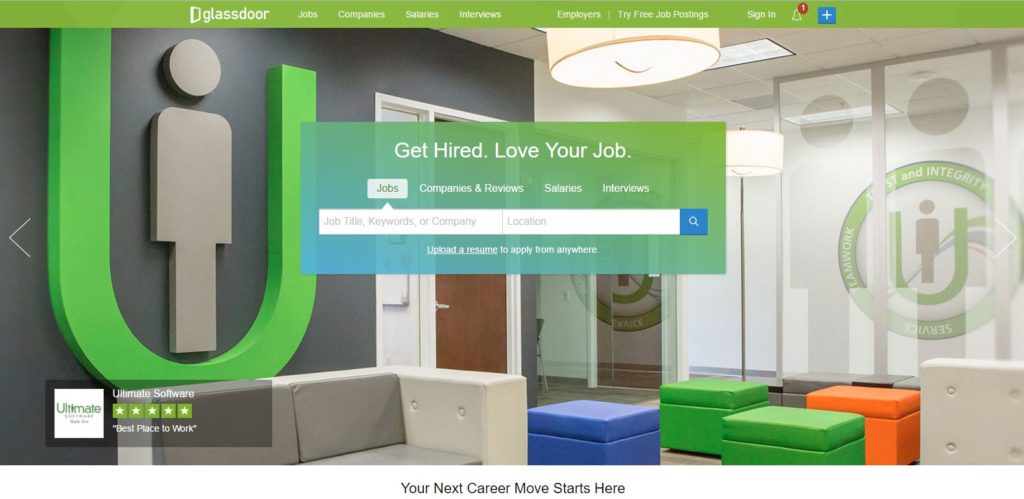 Glassdoor - online job search tools