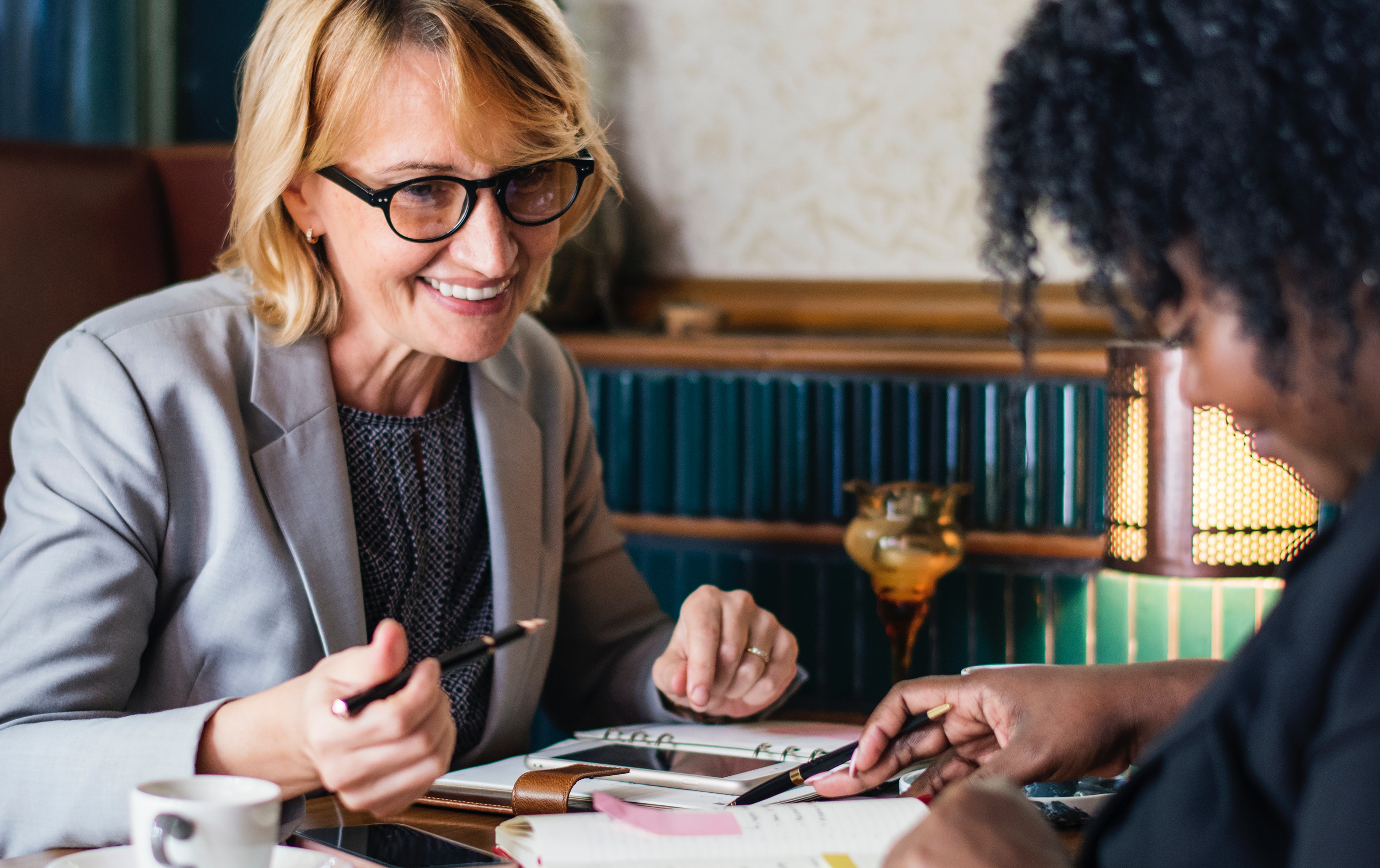 Professional resume writers define Executive Core Qualifications or ECQs to her colleague