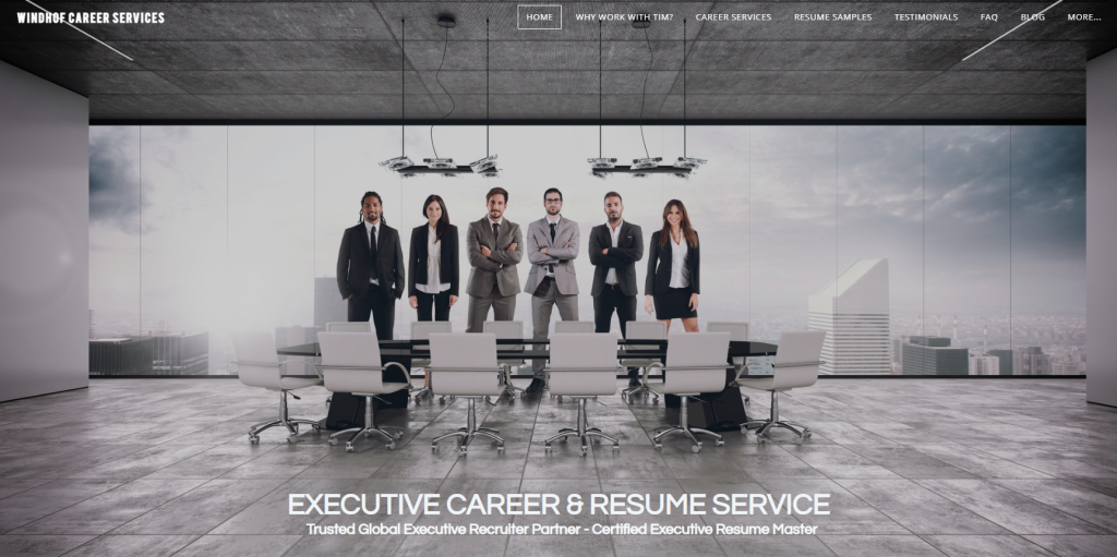 Windhof Career Services homepage