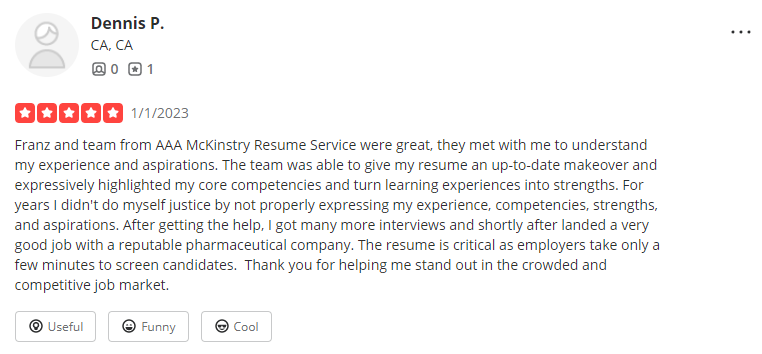 AAA McKinstry Personnel Agency & Resume Services review in yelp