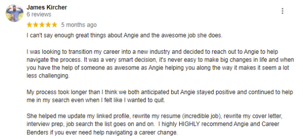 career benders google my business review