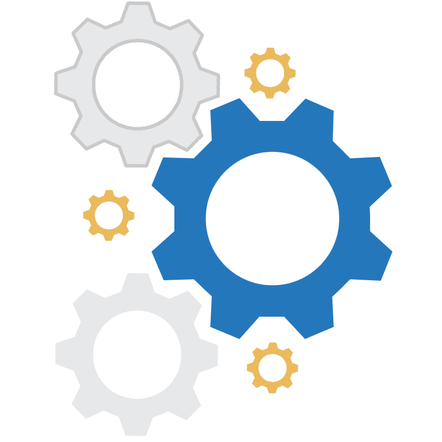 Gears vector for Best 10 about us methodology process