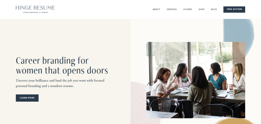 hinge resume hero section