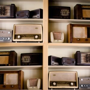 Collection of vintage radio as symbol of radio actors who are one of the jobs that no longer exist