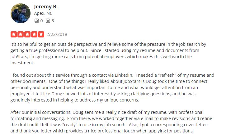 jobstarUSA reviews for resume writing services 