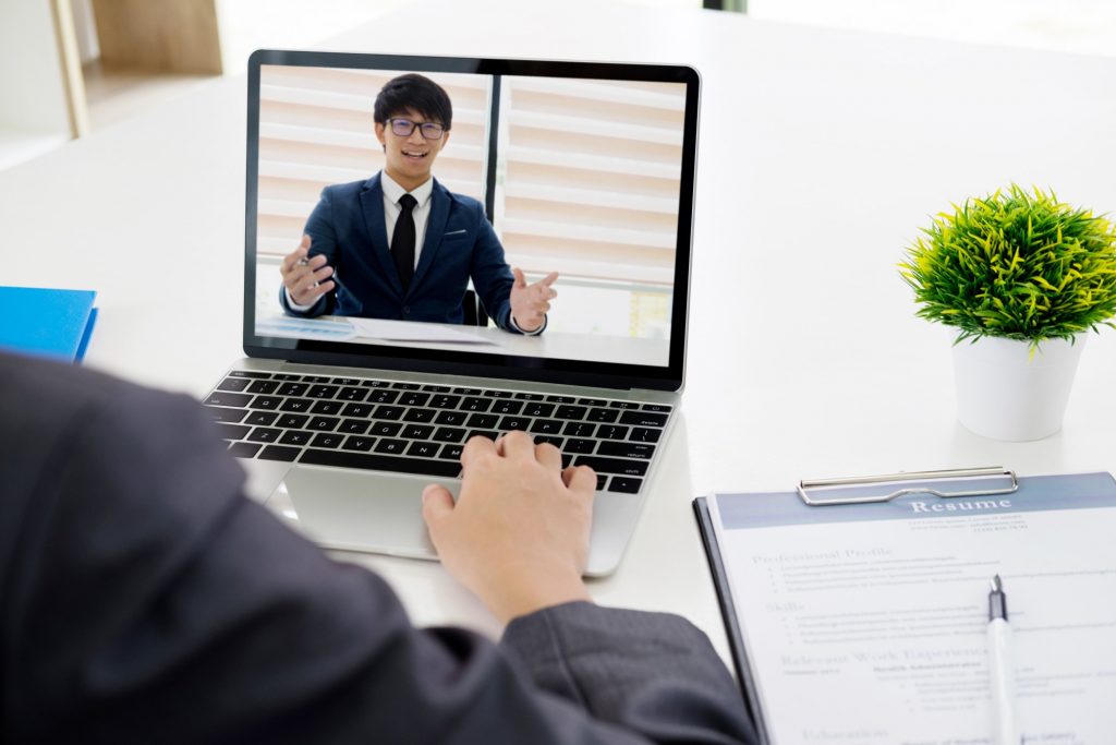 online interview coaching session