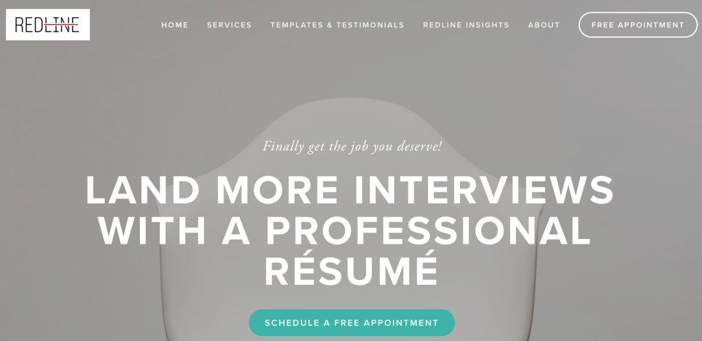 redline resume hero section