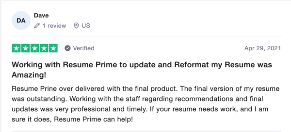 resume prime reviews on trustpilot