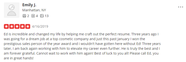 resume professors yelp review