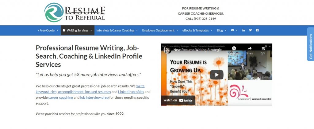 10 Best Sales and Marketing Resume Writing Service: Resume to Referral Hero Section