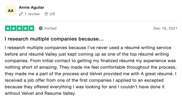 Resume Valley Trustpilot reviews