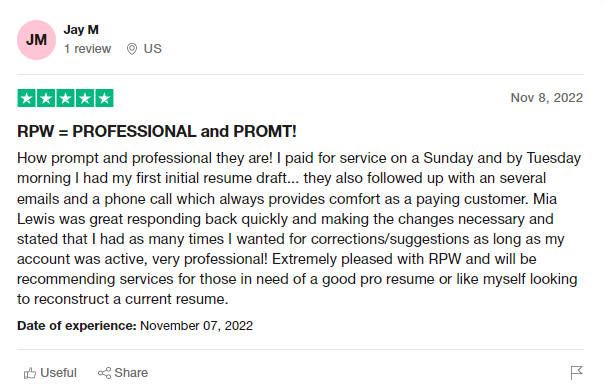 resume professional writers trustpilot reviews