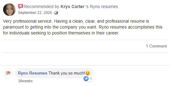 10 Best Sales and Marketing Resume Writing Services: Ryno Resumes Review (Facebook)