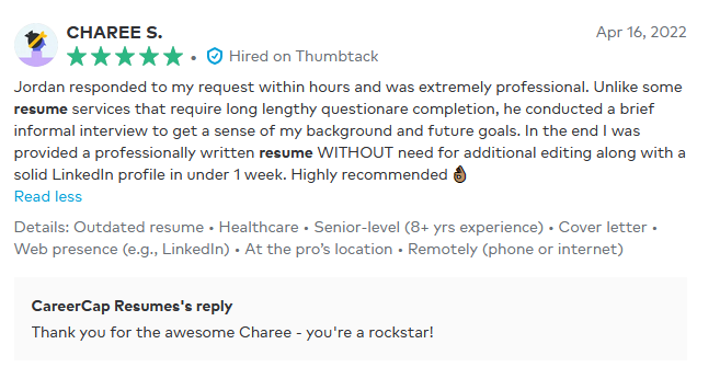 Careercap Resume thumbtack reviews resume writing services in san diego