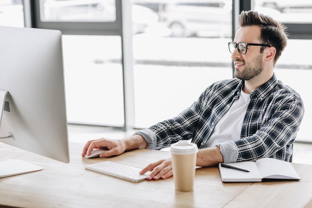 A man enjoying and valuing workplace professionalism