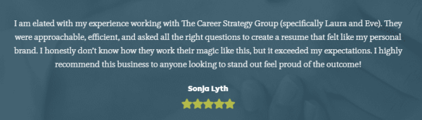 the career strategy client testimonial resume writing services in washington dc