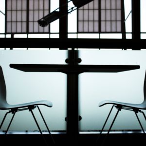 two chairs in a room for an Ex-Felons job interview