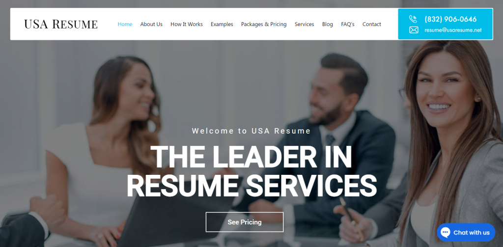 usa resume hero section